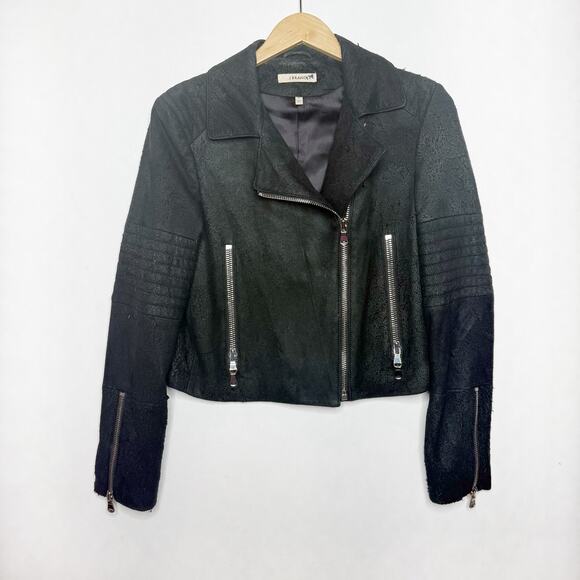 J BRAND Leather Moto Jacket - Picture 1 of 4